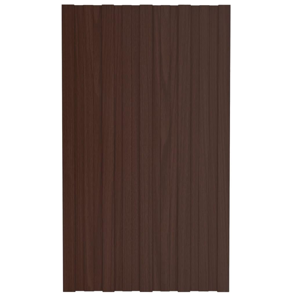 Genérico Panel para tejado Acero galvanizado marrón 36 Unidades 80x45 cm,Techo-317206