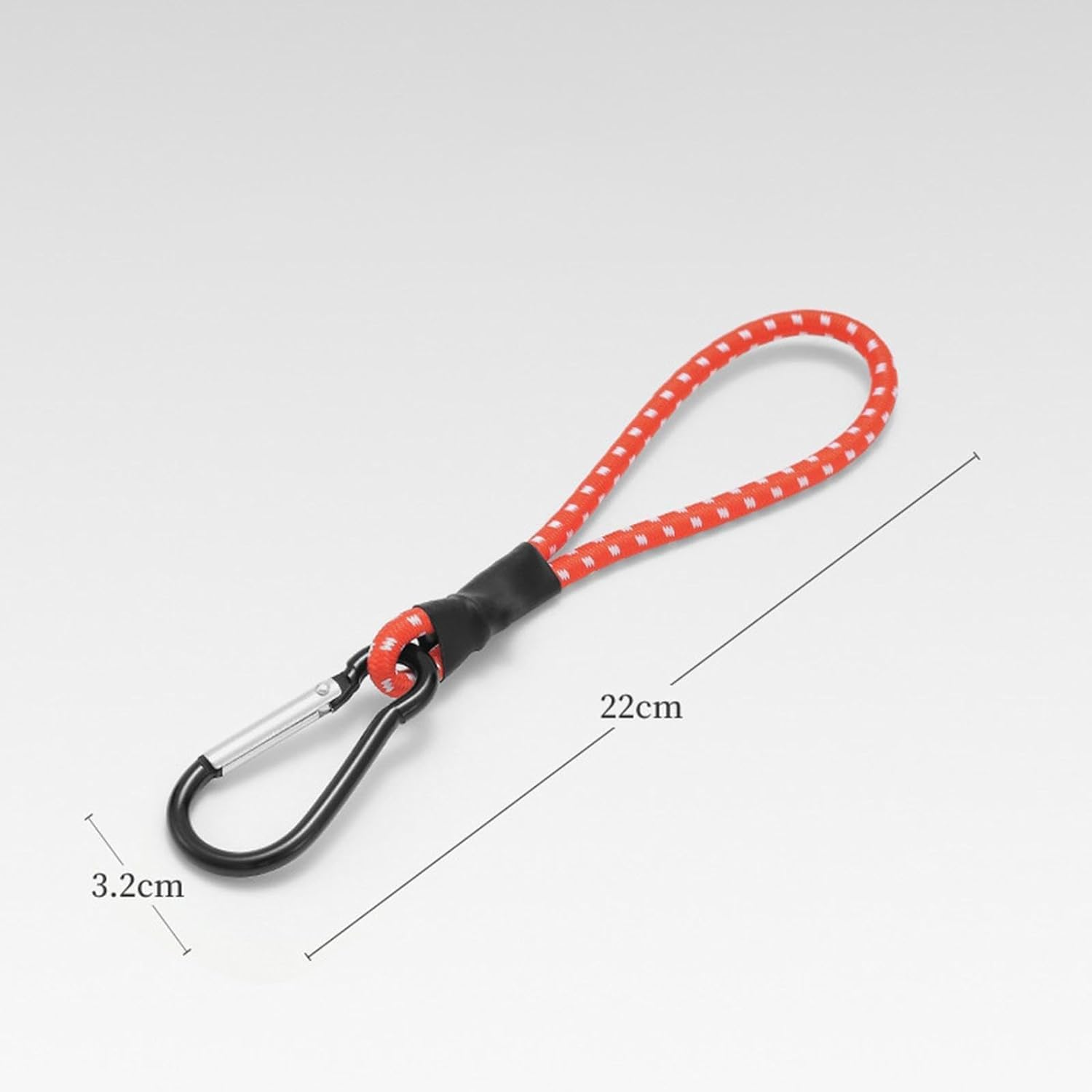 ECENCE 3 Corde Elastiche Con Moschettone - 100cm, 80cm, 60cm - Nero, Per Bagagli, Bici, Tende - Foto 4