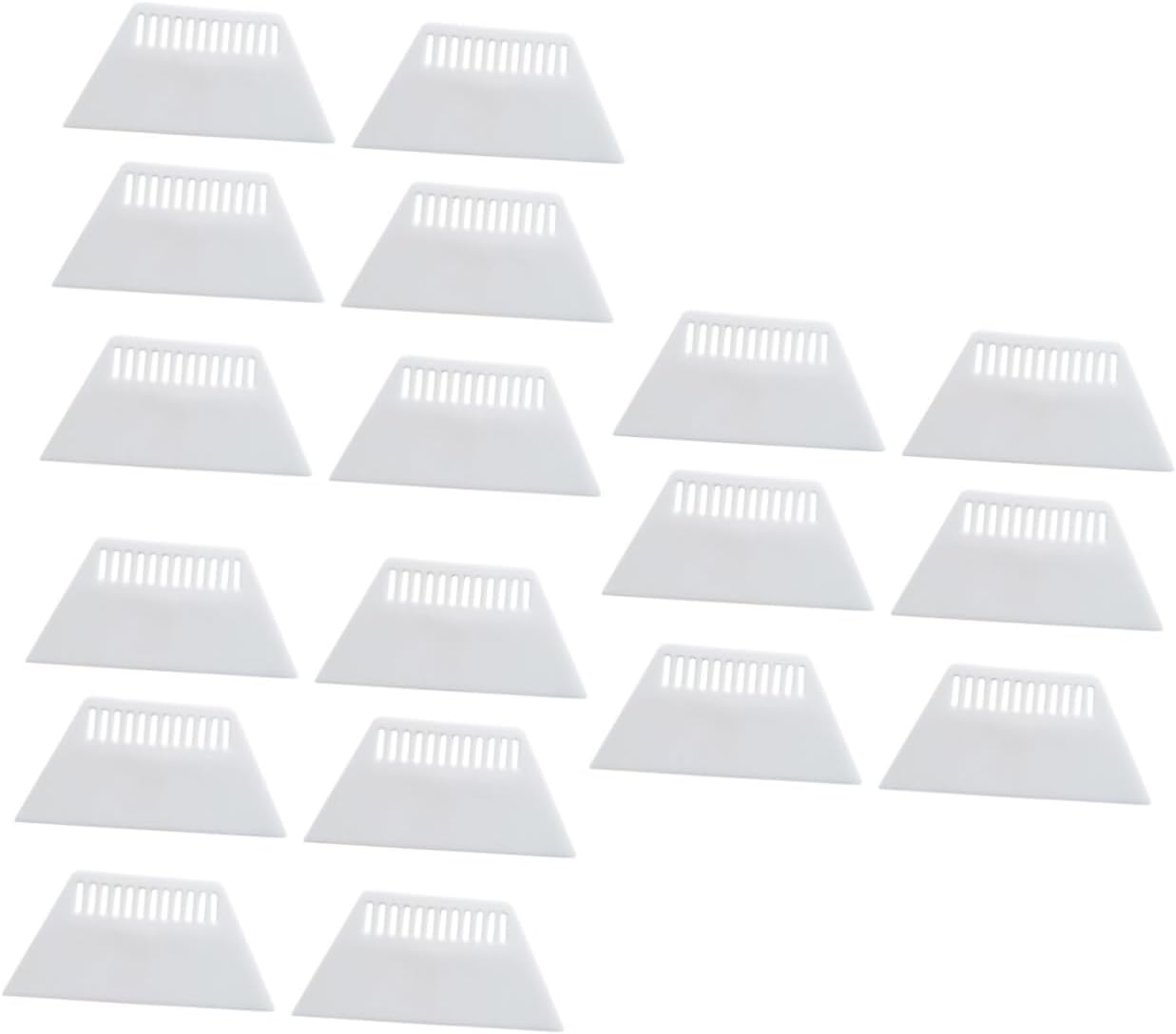 ARTIBETTER 18pcs Plastic Film Scraper Adhesive Applicator Tool for Window Film Wall Stickers and Oil Paints Smooth Edge Design for Use Indoors Outdoors White