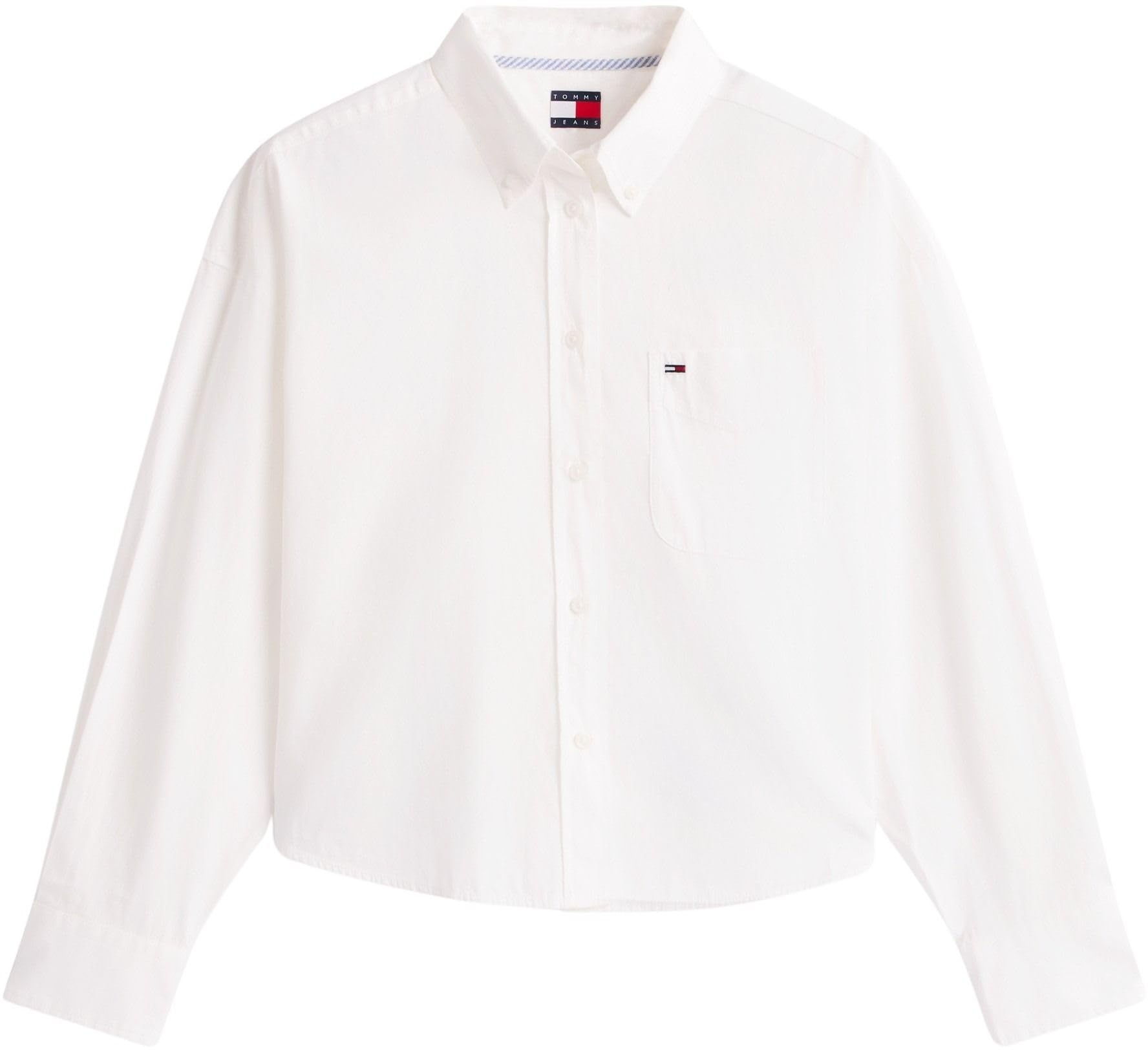 Tommy Jeans Tjw Essential Crop Shirt Dw0dw22766 Camicia L/S Donna (Pacco da 1)