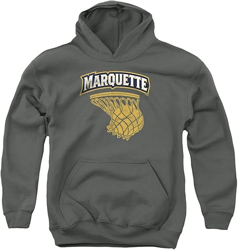 Miniatura 9 de Marquette University Sudadera con capucha oficial de baloncesto para niños y niñas marino,Athletic Heather,Negro -,Carbón