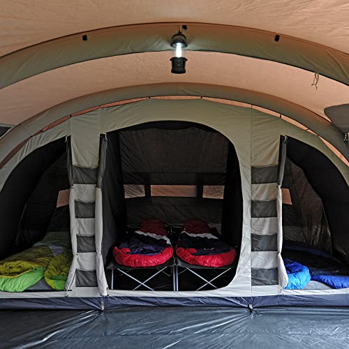 Berghaus Air 6XL Polycotton Tent for 6 People with Porch and Living Area, 6 Man, Inflatable, Easy to Pitch, Tunnel, Sewn In Groundsheet, Large and Spacious, Family Camping, Festivals, Brown - Image 8