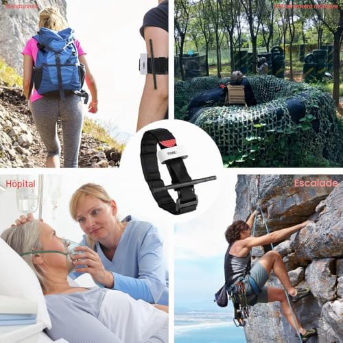 Lotvic Lot de 4 garrot d'urgence - Tourniquet tactique - Pour camping, randonnée, lutte, alpinisme, sports de plein air - Noir – vue 7