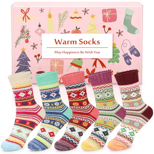 Airabc Thermal Winter Women Socks 5 Pairs Warm Christmas Socks for Women product thumbnail 17