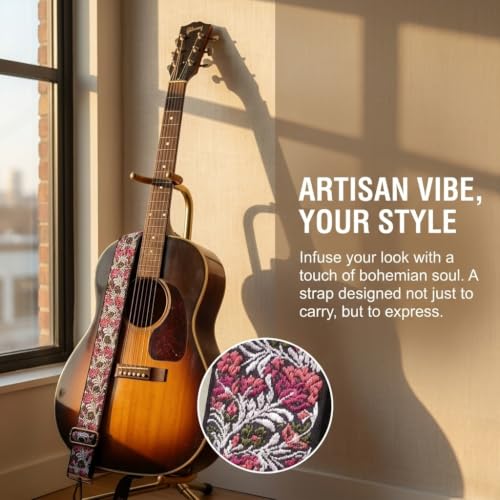 Image of Flower Purse Strap Replacement Embroidery Crossbody Shoulder Strap for Handbag Canvas Purse Extender Accessories