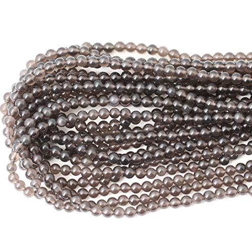 CHEAVIAN 60PCS 6mm Natural Ice Obsidian Gemstone Round Loose Beads Crystal Energy Stone Healing Power for DIY Jewelry Making 1 Strand 15" - Thumbnail 3
