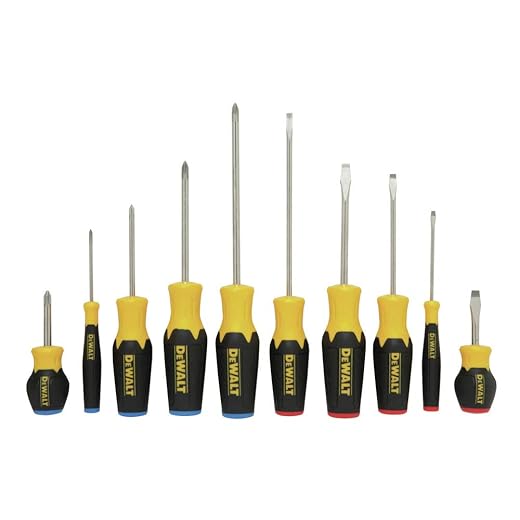 DEWALT DWHT62513 10 Piece Screwdriver Set,Yellow