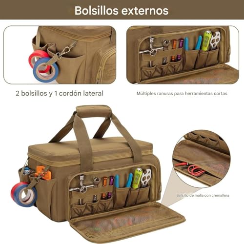 Organizadora de herramientas de nylon de 36 cm impermeable para electricista y exteriores 5