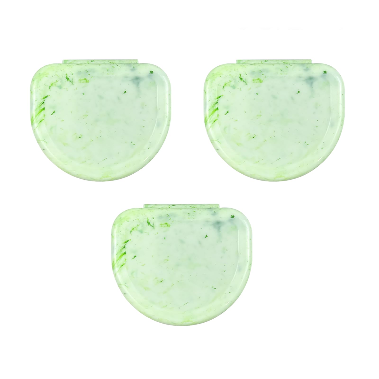 Marble Retainer Cases YOUYA DENTAL 3PCS Colorful Marble Orthodontic Aligner Case Denture False Box Clear Retainer Mouthguard Protective