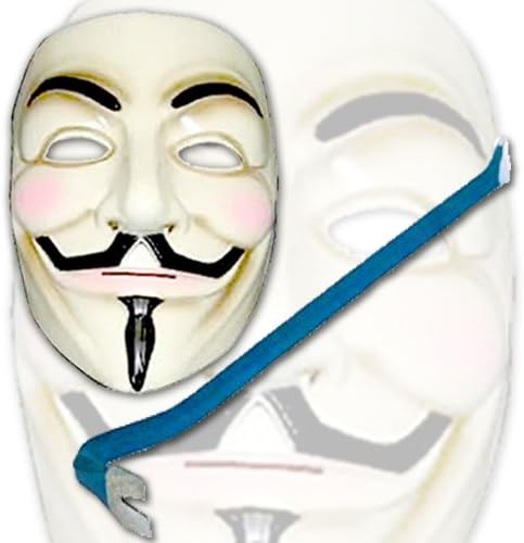 Panzerknacker Karneval Set mit Anonymus Maske + Brecheisen: Amazon.de