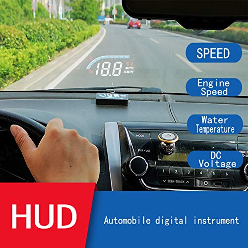 Display de HUD para carro, display de cabeça para cima Velocímetro de alta definição Ferramenta de d