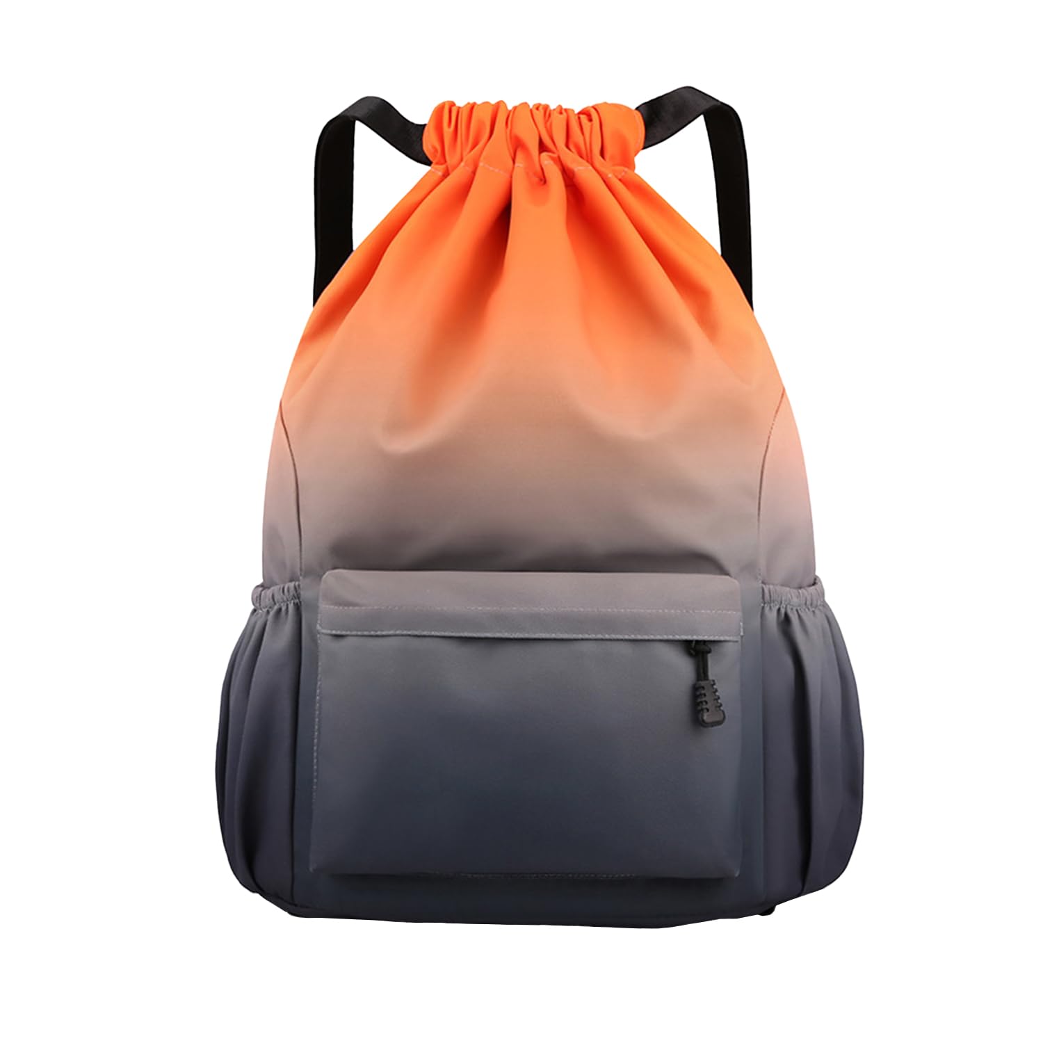 myouhuo Drawstring Bags,Waterproof Swimming Bags Unisex Sports Backpacks for Kids Adult, Large Drawstring Sackpacks Bags for School Gym Sports Travel Swimming,Orange 058