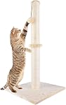 Dimaka 29'Tall Cat Scratching Post, Cat Scrattcher pour les grands chats avec corde sisale et boule de jouet de teasing, rainure pour les chats adultes intérieurs (Grey)