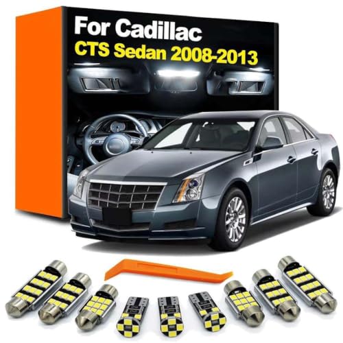 Bombillas de luces LED interiores para techo, puertas y mapas de Cadillac CTS Sedán 2008-2013