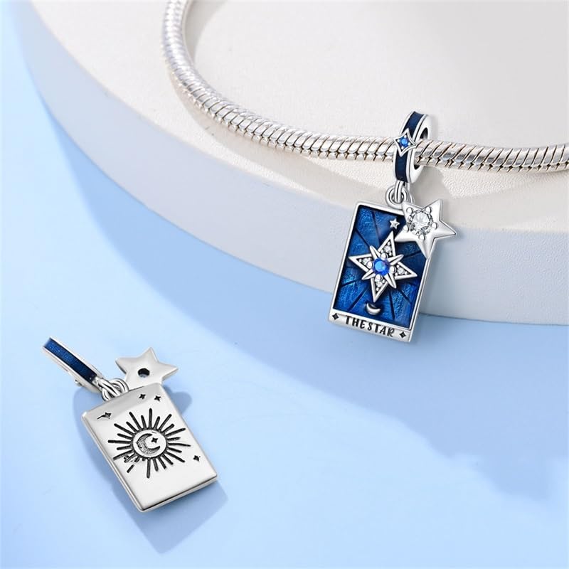 S925 Sterling Silver Charm Beads for Women Tarot Cards Beads fits for Pandora Bracelets and Necklaces - Image 4