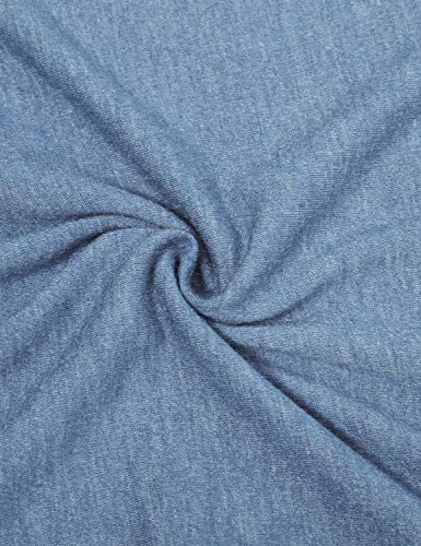 Maternity Nursing Tops, Quinee Women Round Neck Short Sleeve Casual Button Side Double Layered Breastfeeding Tunic A Line Soft Clothes Chic Lounge Wear Shirts Light Blue S — view 5