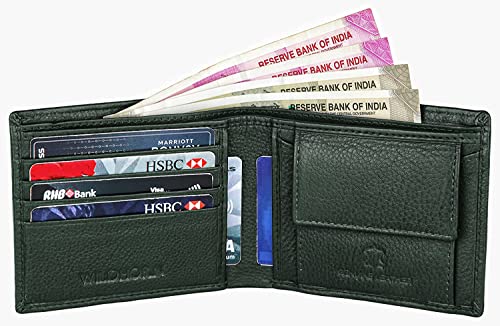 Image of WildHorn Green Leather Wallet I Minimalist Mens Wallet, Green New Nappa