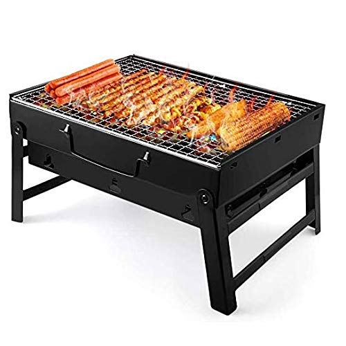 PNAJFUEL Barbecue a Carbonella Portatile - Affumicatore da Tavolo Pieghevole in Acciaio Inossidabile Pernic, Giardino, Terrazza, Campeggio, Viaggi