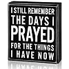 Jetec Classic Box Sign 51 x 51 Inches I Love You Mom Sign Gift Wood Plaque Unique Gift Idea for Mom Mom Plaque Meaningful Gifts for Mom Birthday Mothers Day ChristmasThe Days I Prayed
