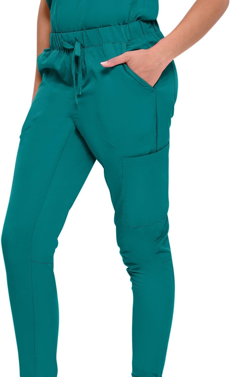 Natural Uniforms Womens 10 Pocket Cool Stretch Jogger Scrub Set - Image 6