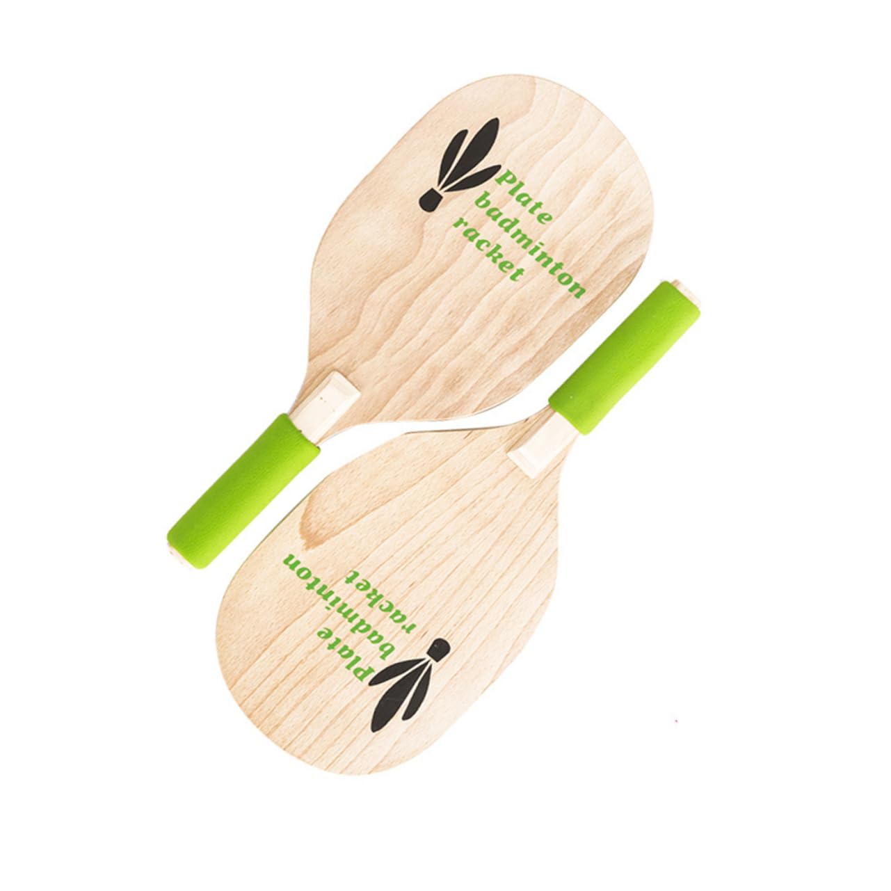 SUPVOX 2pcs Wooden Maple Badminton Racket Set Beach Paddle Game Outdoor Badminton Beach Tennis Paddle
