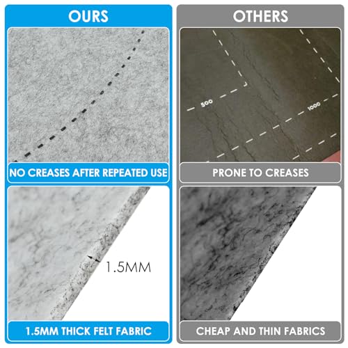 Puzzle Matte, Puzzlematte für BIS 500 1000 1500 Puzzle Teile, Puzzleunterlage zum Rollen, Jigsaw Puzzles Storage Felt Mat, Puzzle Pad mit 4 Puzzle Sortierer, Tragbare Puzzle Rolle (46 * 26In)