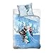 Produktbild Familando Wende-Bettwäsche Die Eiskönigin 135x200 + 80x80 cm · Linon Bettwäsche aus 100% Baumwolle · Kinder-Bettwäsche mit Frozen Motiv und Reißverschluss