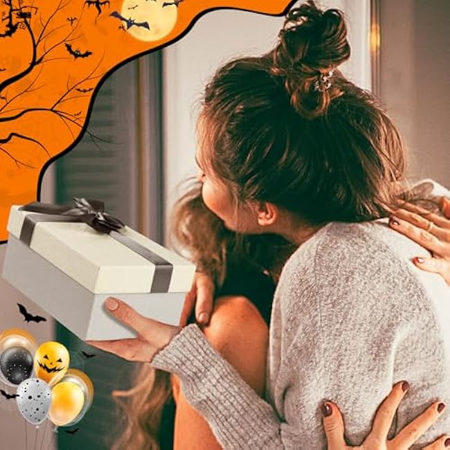 UAREHIBY Halloween Pumpkin Gifts for Women, 20 OZ Tumbler Cup for Sister, Makeup Bag for Friend, Cute Ghost Socks for Halloween Party, Mom, Dad, Coworker