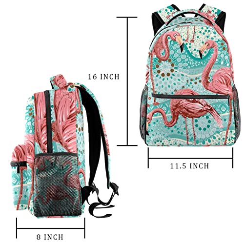 Mochila escolar cómoda de flamencos para evitar el dolor de espalda 2