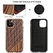 TENDLIN Compatible with iPhone 11 Pro Max Case Wood Grain Outside Design TPU Hybrid Case (Wood & Leather)