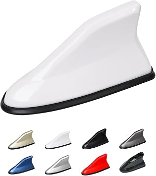 Car Shark Fin Antenna Cover for Jeep Compass/Renegade 2017-2022 Car Roof Aerial Base AM/FM Radio Replacement Signal Waterproof Car Accessories White Style