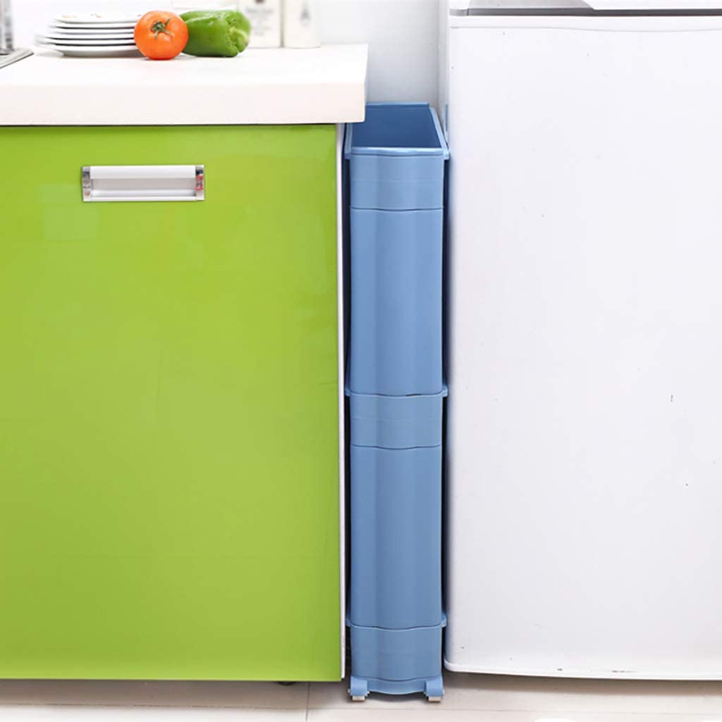 Unidades de Estantes de Almacenamiento Estante de Almacenamiento para Espacios en el Refrigerador Estante de Acabado de Baño Angosto Movible en el Piso