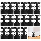 TNJPSEK 16 Set Vintage Metal Baseboard Corner Trim Protectors, Decorative Stair Dust Corners, Premium Metal Wall Corner Guards for Home Furniture Protection (Include Screws)