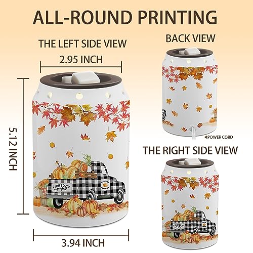 Bonsai Tree Fall Wax Melt Warmer-Fall Decorations for Home-Ceramic Truck Fall Wax Melts Warmer for Oil Candle-Farmhouse Fall Bathroom Decor Truck for Living Room Kitchen Bathroom Home - Image 3