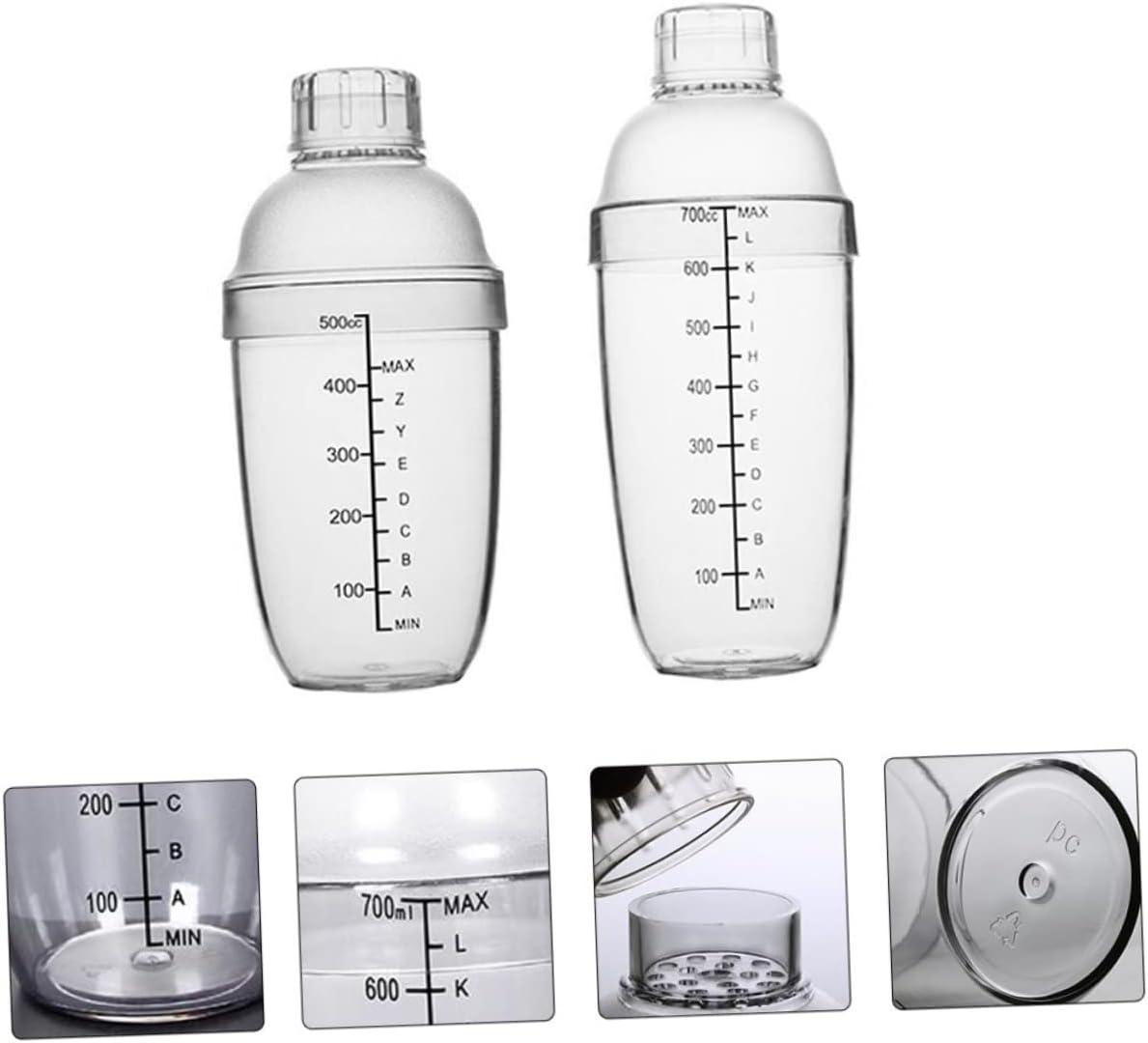 Graduated Glass Antifreeze Cup Scald Heat-resistant Slip Protection Milk Tea Shaker Shake