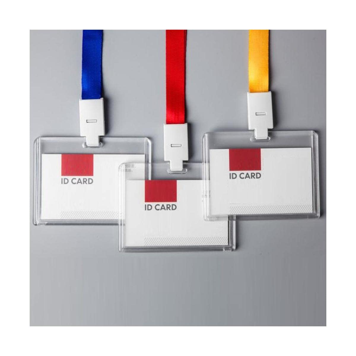 Cordón de insignia, tarjetero para cordón, 10 Uds. De fundas de identificación acrílicas, cordón for tarjetas de trabajo, nombre, tarjeteros, protección de autobús, insignia de identidad, cubiertas fo