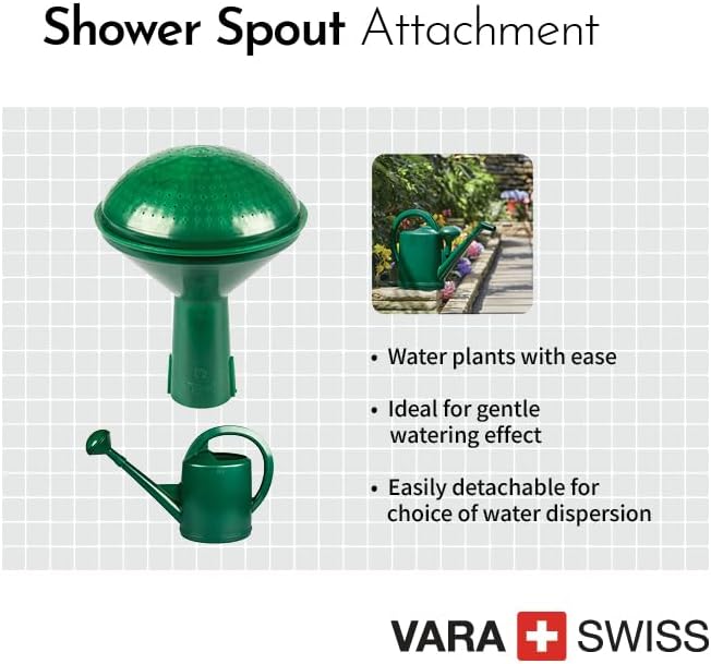 Miniatura 5 de Consolidated Plastics Regadera suiza duradera con protección UV, mango ergonómico para jardinería interiorexterior, fabricada en Suiza (10 litros,