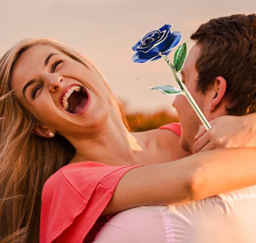 Mnieyu Gold Rose 24K Plated Gold Dipped Rose, Forever Preserved Long Stem Rose Flowers With Stand,Romantic Gift For Valentine's Day And Anniversary, Best Gifts For Her, Wife,Girlfriend, Mothers Day #TOP4