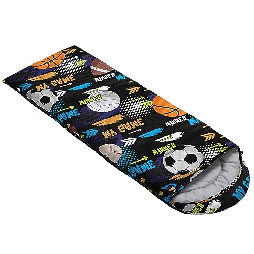 Image of QOOMO Axolotl Cute Camping Sleeping Bags,3 Season Warm & Cool Weather,Lightweight,Waterproof Sleeping Bags for Adults & Kids,Traveling,and Outdoors