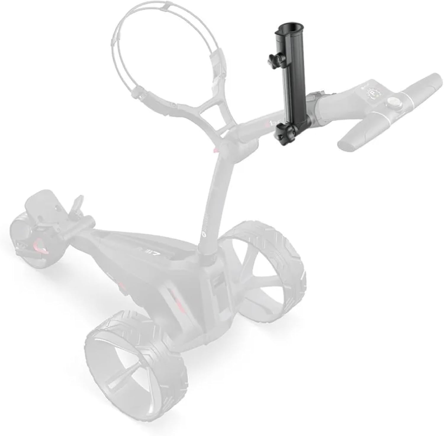 Motocaddy Umbrella Holder - Golf Push Cart Umbrella Holder - Fits all Motocaddy Electric Caddies and Push Carts - Compatible with all Standard Golfing Umbrellas, Easy Installation (Black)