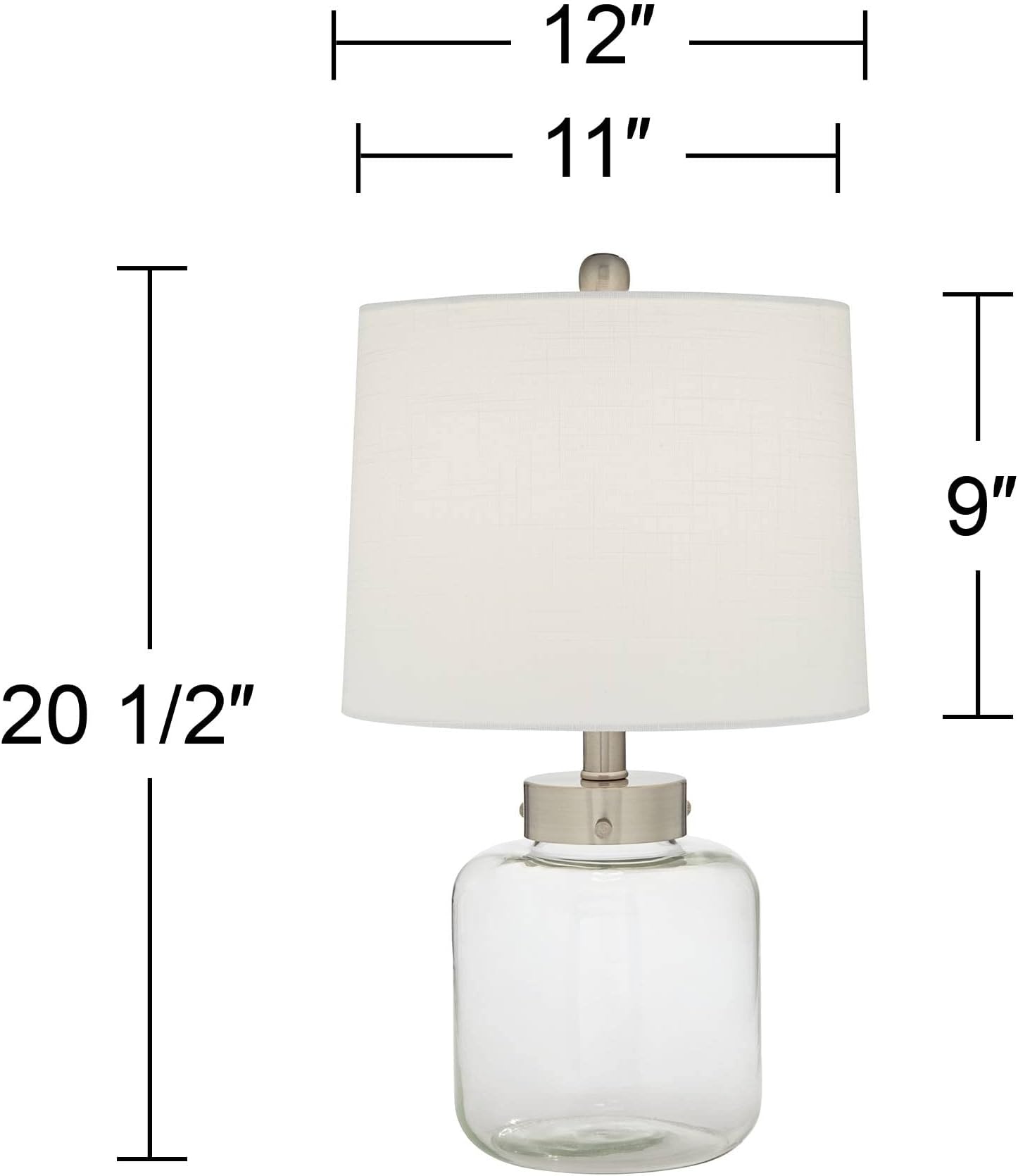 Glass Canister Small Inputable Accent Lamp