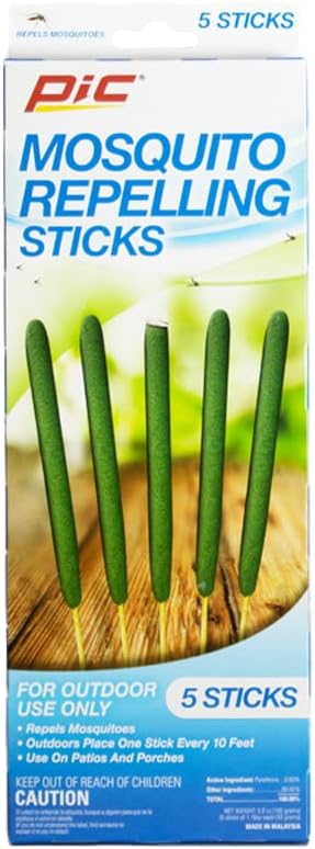 Pic MOSSTK Mosquito Repellent Stick, 5-Pack, PTRPCOMOSSTK