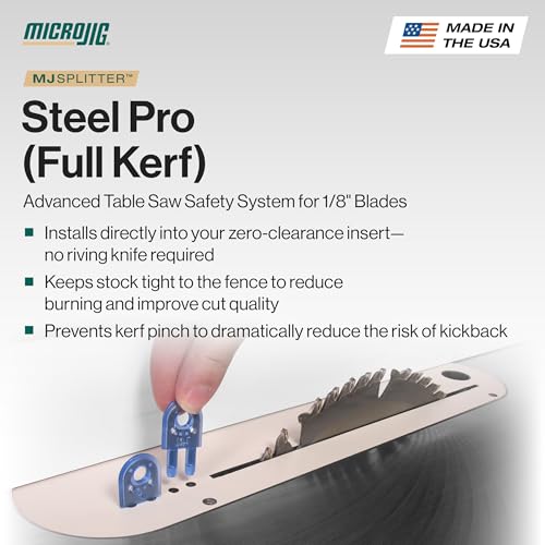 image for MICROJIG GRR-RIPPER MJ SPLITTER Steel Pro, Full Kerf, Safety Upgrade f