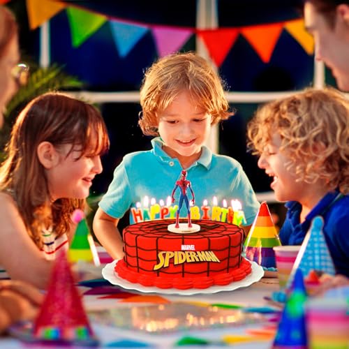 Dekora - Tortendeko Geburtstag Cake Topper | Torten Deko Geburtstag Spiderman Figur für Torte - Torten Zubehör aus PVC, 9 cm