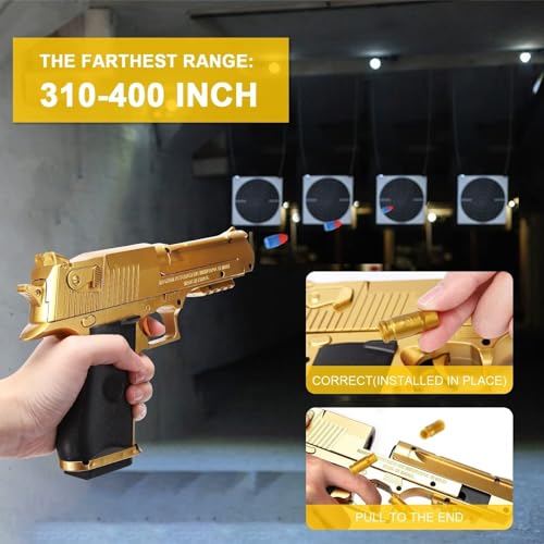 Image of Guns for Boys and Girls | Soft Rubber Foam Bullet Gun Toys | Pull Back Slide | Gun Pistol Original Jump Out shel