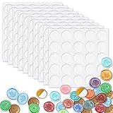 250 Pcs Double Sided Adhesive Dots for Wax Seal, 1 Inch Adhesive Wax Seal Backing for Wax Sealing, C