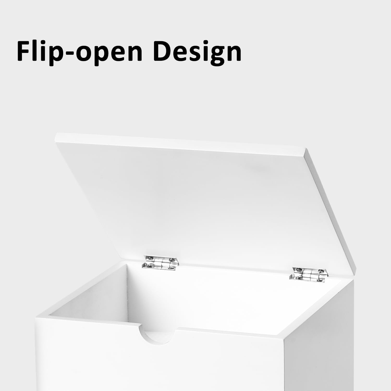 Wooden Disposable Face Towel Holder Compatible with Clean Towel XL, Clean Towels Xl Container for Bathroom Countertop, White Facial Towels Storage Box, Pine Wood - Image 4