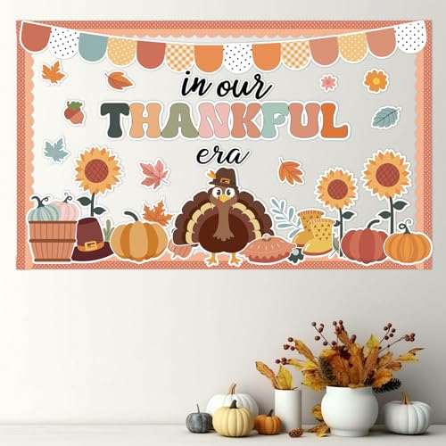 Tableau d'affichage Thanksgiving décoration automne kit classe - 7