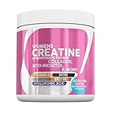 Creatina per Donne, Creatina Monoidrato con Collagene & Vitamine, Formula Naturale per il Supporto Quotidiano all’Allenamento & al Fitness
