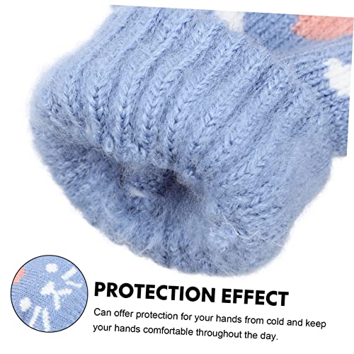 6Pairs Winter Knit Gloves Cat Pattern Mittens for Outdoor Activities Warm Cozy for Skiing Riding More for Boys4